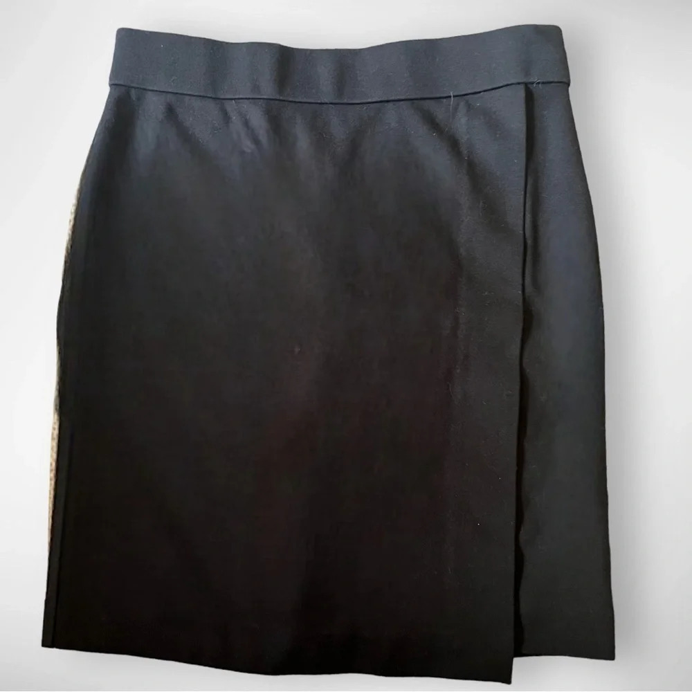 MADEWELL Women's Black Overlap City Knit Skirt Small | EUC - Picture 2 of 9